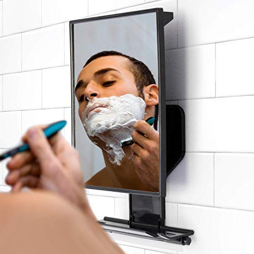 ToiletTree Products Fogless Shower Mirror - Anti-Fog Mirror - Adjustable Shaving Mirror with a Squeegee - Rust-Proof, Impact-Resistance Bathroom Shower Mirror - Tall