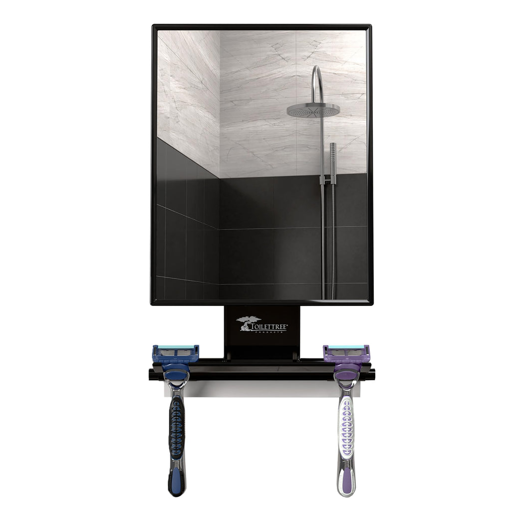 ToiletTree Products Fogless Shower Mirror - Anti-Fog Mirror - Adjustable Shaving Mirror with a Squeegee - Rust-Proof, Impact-Resistance Bathroom Shower Mirror - Tall