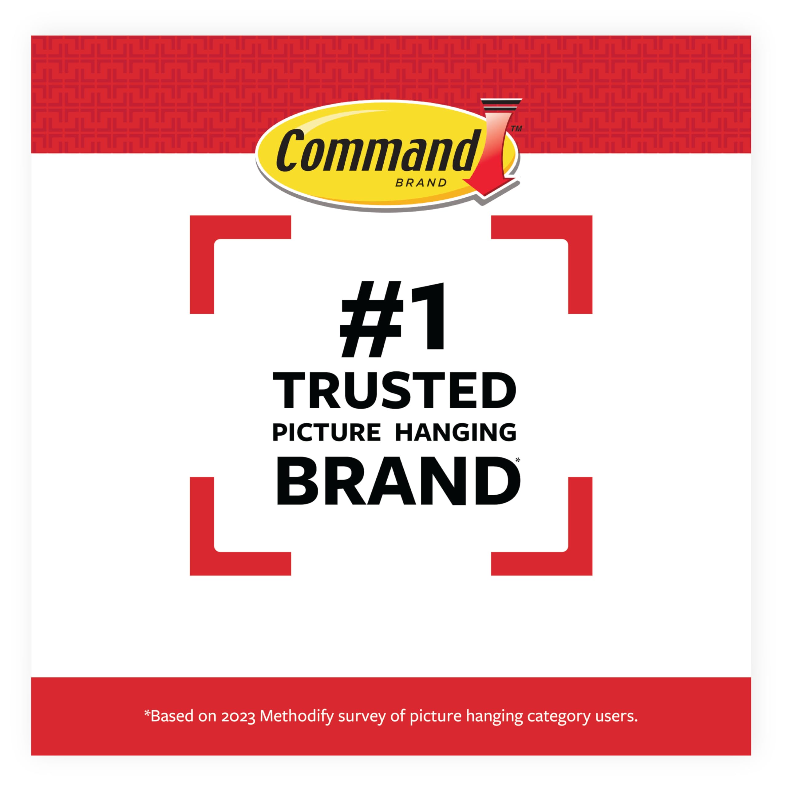 Command Large Picture Hanging Strips, White, Holds up to 16 lbs, 14-Pairs, Easy to Open Packaging