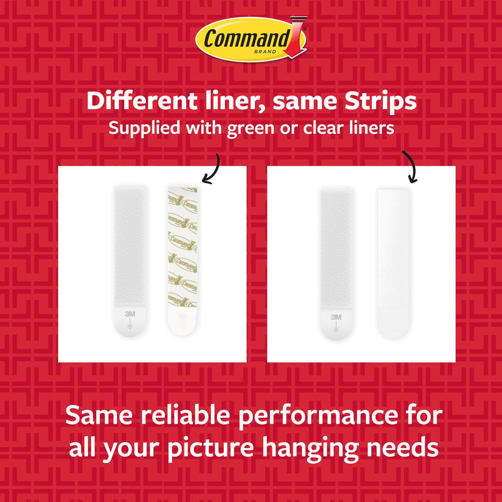 Command Large Picture Hanging Strips, White, Holds up to 16 lbs, 14-Pairs, Easy to Open Packaging