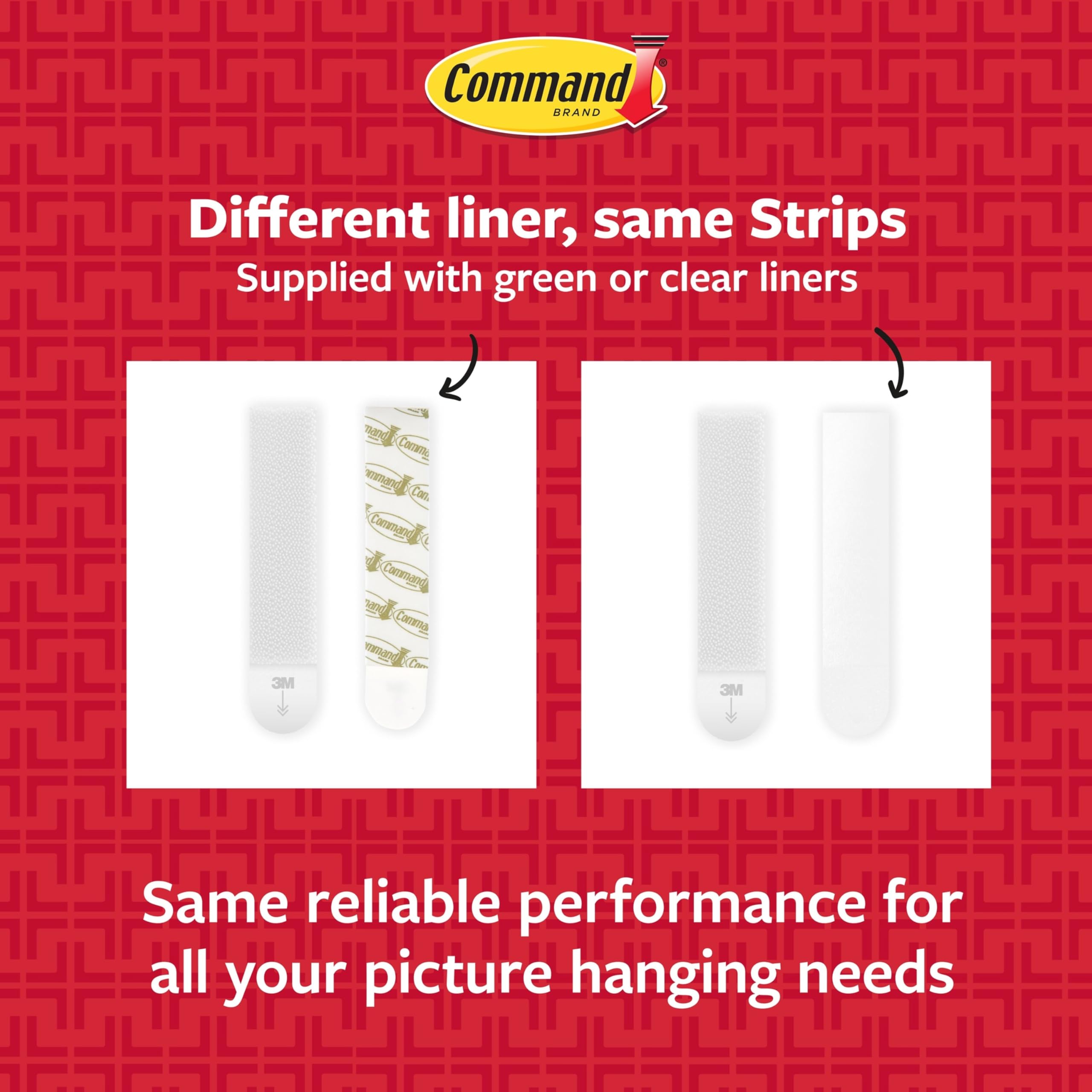 Command Large Picture Hanging Strips, White, Holds up to 16 lbs, 14-Pairs, Easy to Open Packaging